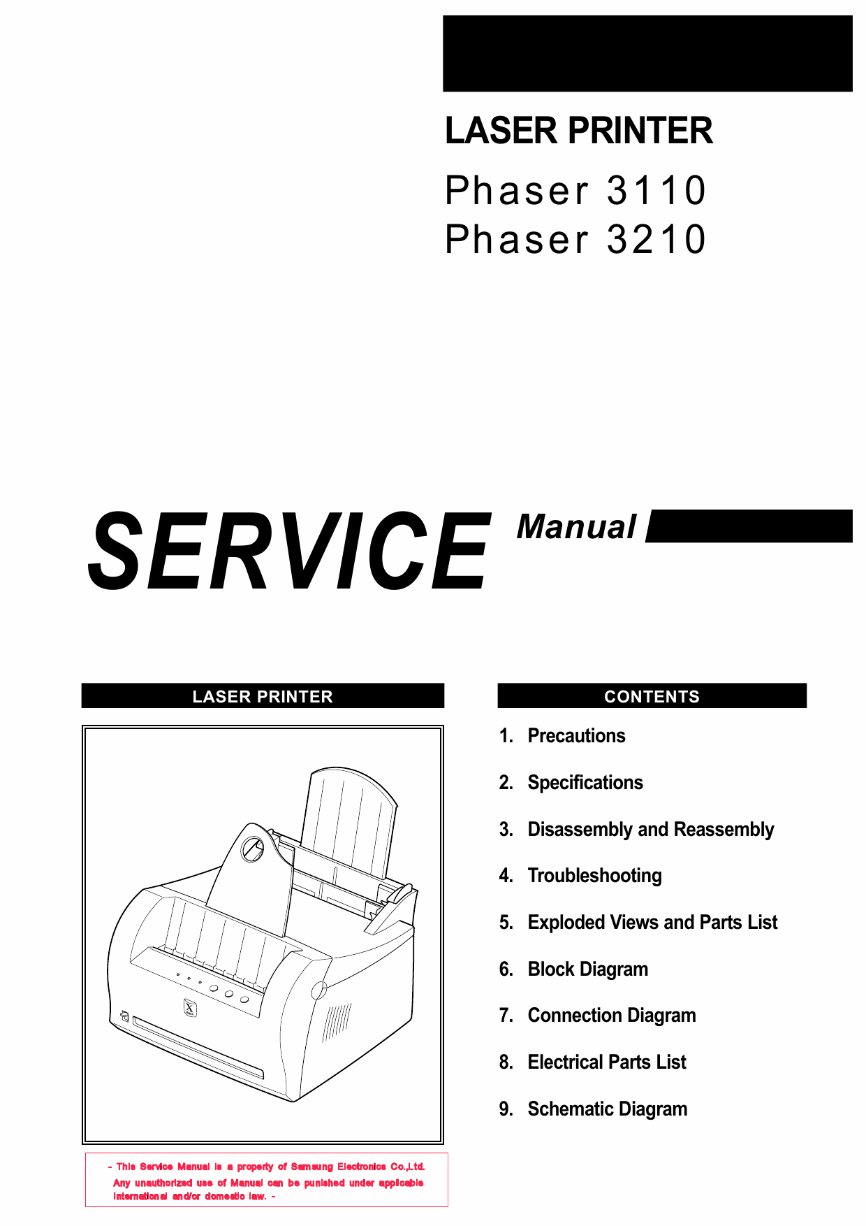 Xerox Phaser 3110 3120 Parts List and Service Manual-1